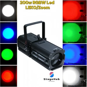 200w Manual Zoom 15-50 Cob Led RGBW Fresnel Stage Gobo Projector Leko Spot Light - Bild 1 von 7