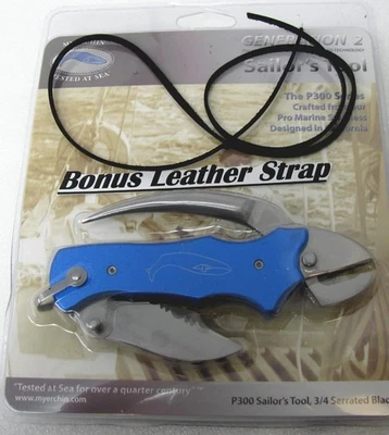 Myerchin Knives Sailor Knife P300BL Gen 2  🐳🐳🐳BONUS Free Leather Lanyard - Image 1 of 4