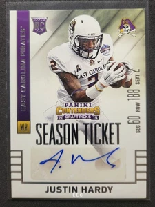 2015 PANINI CONTENDERS DRAFT PICKS 127 🏈🏈 JUSTIN HARDY AUTOGRAPH - Picture 1 of 2