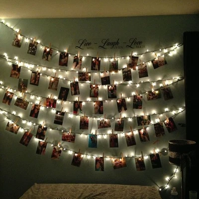 LED String Lights Romantic Photo Clip Hanging Decor - Image 1 of 4