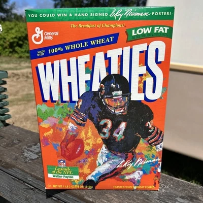 De colección 1995 Wheaties sin abrir LeRoy Neiman Walter Payton Legend fútbol cereal Foto 1 de 4
