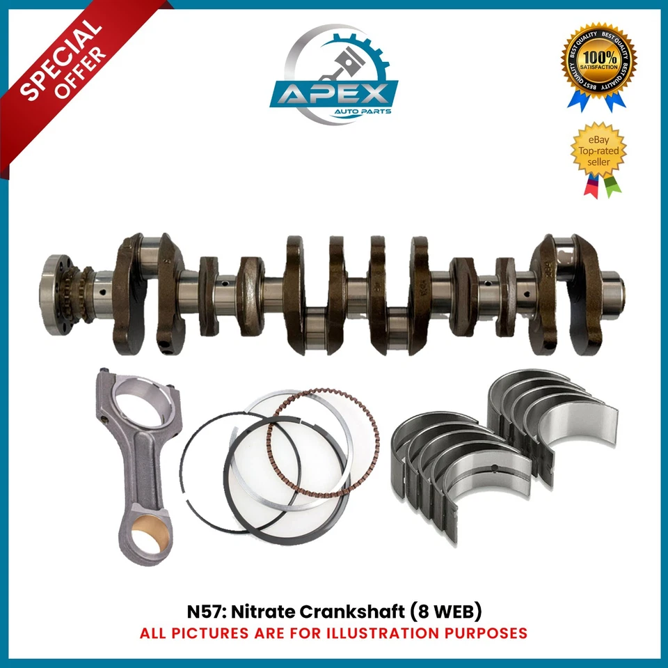 CRANKSHAFT + ENGINE REBUILD KIT FOR BMW N57D30 N57D30A N57D30B 3.0D X3 X4 X5 NEW - Image 1 of 4