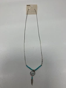 Collar Atrapasueños Turquesa Plata Esterlina 925 Amanecer Plata Suroeste - Imagen 1 de 5