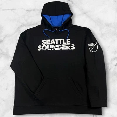 MLS Seattle Sounders Fleece Hoodie Men's XXL Black NWT - Image 1 of 4