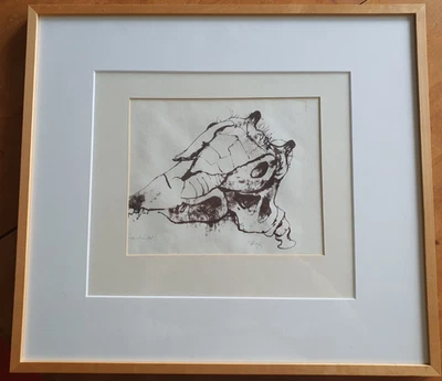 Karl Hofer Lithografie handsigniert Tierschädel I Rathenau 141 - Bild 1 von 4