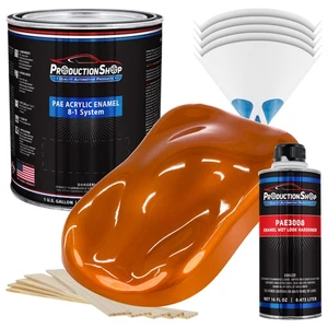 ProductionShop High Gloss Atomic Orange Pearl Acrylic Enamel Gallon Kit Paint - Picture 1 of 1