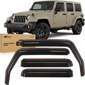 Protectores de lluvia Nilight in Channel para Wrangler JK 2007-2018, HUMO - Imagen 1 de 6