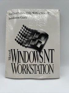 Microsoft Windows NT 3.51 Workstation CD-ROM/Floppy Disc, Manuals SEALED RARE - Picture 1 of 8
