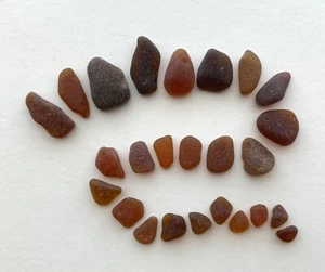 25 pezzi vetro mare spiaggia JQ smerigliato oceano surf-tumbled arte/artigianato vetro marino marrone G1 - Foto 1 di 14