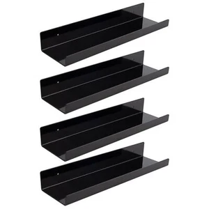 4 Pack Acrylic Floating Invisible Bookshelf for Figures Picture Frames Display - Picture 1 of 5
