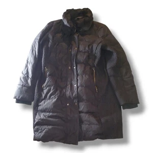 Via Spiga Women’s Black Down Insulation Mock Neck Puffer Jacket Size Xl - Picture 1 of 12