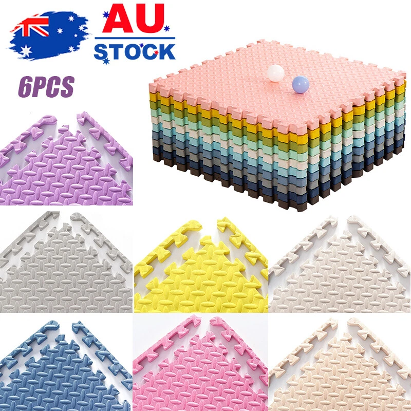 6PCS EVA Foam Mat Floor Mats Interlocking Heavy Duty Puzzle Baby Kids Playmat  - image 1 of 4
