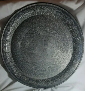 Plato de plata antiguo Derby Silver Co Repousse plato viñeta holandesa #2024 - Imagen 1 de 12