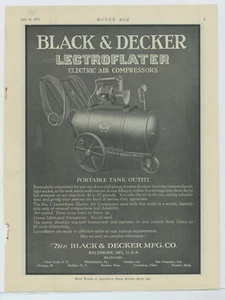 1919 Black & Decker Lectroflater Air Compressor Ad: Baltimore, Maryland - Picture 1 of 1