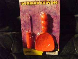 Halloween Kürbis Schnitzschaufel und Säge - Bild 1 von 2