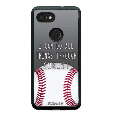 Baseball Bat Christian Bible Verse Phone Case Cover For Google Pixel 3 3XL 2XL - Image 1 of 4