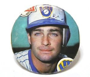 PINBACK BOTTONE BIRRA MILWAUKEE ORIGINALE HOF PAUL MOLITOR VINTAGE - Foto 1 di 4