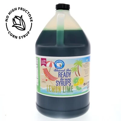 Hypothermias LEMON LIME Flavor Syrup Snow Cone machine Shaved Ice Syrup GALLON