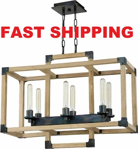 Craftmade 41526-FSNW Cubic 6 Light 30" Wide Single Tier Cage Chandelier FASTSHIP - Picture 1 of 9