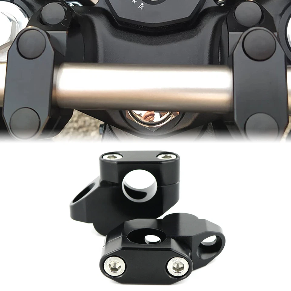 Fit For Suzuki B-King 2007-2012 Offset HandleBar Bar Risers Mount Clamp Adapter - Image 1 of 4