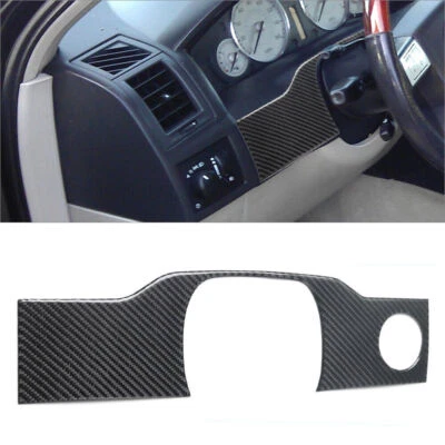 Guarnição de tampa surround de volante de fibra de carbono para Chrysler 300 2005-2007 - Imagem 1 de 4