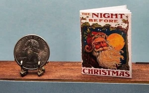 1:6 SCALE MINIATURE BOOK THE NIGHT BEFORE CHRISTMAS 1900 PLAYSCALE BARBIE SCALE - Picture 1 of 7