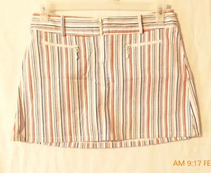 To The Max! Red, White & Blue Striped Mini Skirt Size 7 - Picture 1 of 3