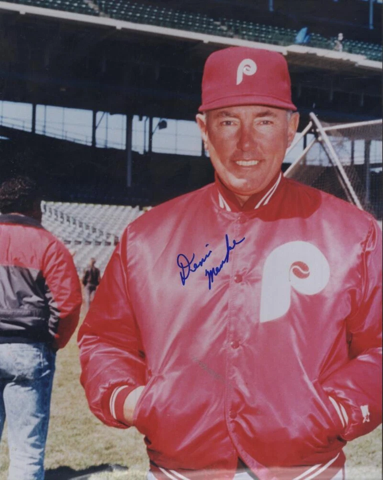 DENIS MENKE  PHILADELPHIA PHILLIES SIGNED AUTOGRAPHED 8X10 PHOTO W/ COA - Image 1 of 1