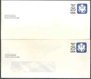 US. UO77. Official Mail. Size 23: 9 1/2 X 4 1/8. Reg. & Window. Lot 2. MNH. 1988 - Picture 1 of 1