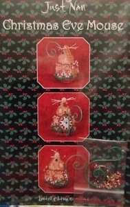 JUST NAN CHRISTMAS EVE MOUSE CROSS STITCH CHART & EMB. - Picture 1 of 2