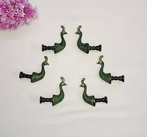 Swan Bird Design Drawer Knob Brass Peacock Window Pull Set of 06 Pieces CA777 - Picture 1 of 8