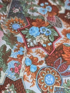 vintage fabric yard #d fall western pattern as cool as it gets 9 ft x 45" - Picture 1 of 6