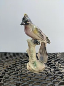 Vintage Ceramic Steller's Blue Jay Bird on Branch - Picture 1 of 7