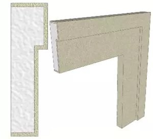 10 PEZZI CORNICE ESTERNO IN POLISTIROLO RESINATO 70 X 30 X 1000 MM - Imagen 1 de 1