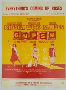 Vintage Sheet Music ~ Everything's Coming Up Roses ~ 1959 ~ From "Gypsy" - Picture 1 of 4