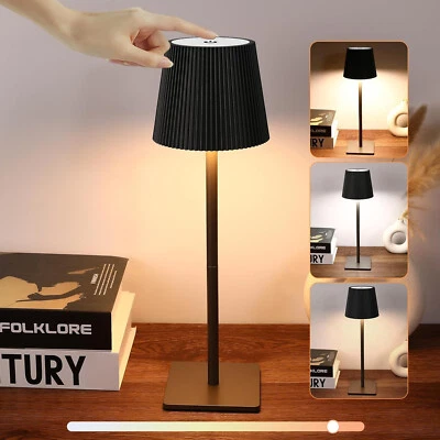 Dimmbar LED Tischlampe Mit Akku kabellos Tischleuchte Touch Control Beleuchtung - Bild 1 von 4