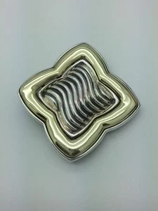 Authentic DAVID YURMAN 14k Yellow Gold Sterling Quatrefoil Wave Cable Pendant - Picture 1 of 11