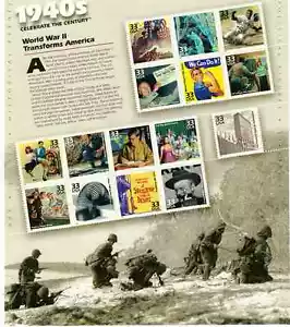 Scott #3186..33 Cent ... Celebrate the Century 1940s..,,Sheet of 15 - Picture 1 of 1