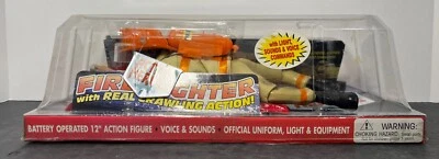 Vision Toys Action Heroes 12" Firefighter Crawling Action Figure Read Descr - Imagem 1 de 4