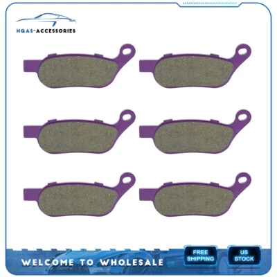 Se adapta a Harley-Davidson 2008-2011 FLSTSB Cross Bones 3 pares de pastillas de freno de repuesto Foto 1 de 4