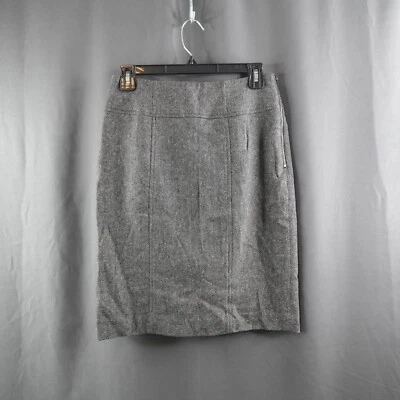 Falda Banana Republic Mujer 2 Gris Lápiz Secretaria Y2K Oficina Carrera Academia Foto 1 de 4