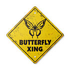 Butterfly Vintage Crossing Sign Xing Plastic Rustic new butterflies monarch net