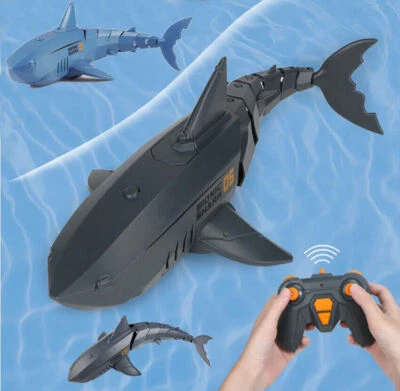2.4G 4CH Remote Control Simulation Shark Toy RC Fish Swimming Pool Toy w/ Lights - Image 1 of 4