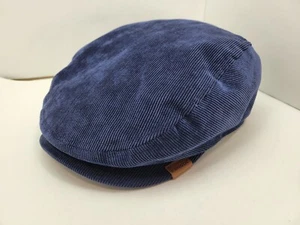 KANGOL CORD HUDSON NAVY CORDUROY FLAT CAP - Picture 1 of 4