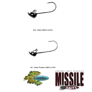 Missile Baits Warlock Shaky Jig Head 1/4oz (MBWL14) Black or Green Pumpkin - Bild 1 von 5