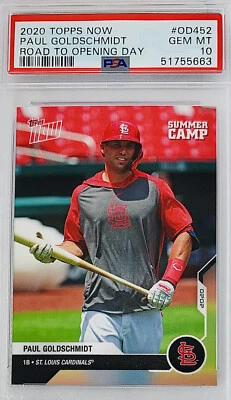 2020 Topps Now Paul Goldschmidt “Road To Opening Day Summer Camp” PSA 10 💎 - Image 1 of 3