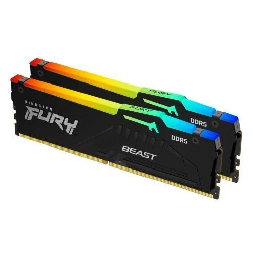 Kingston Fury Beast RGB 32GB Kit (2 x 16GB), DDR5, 6000MHz (PC5-48000), CL36 - Image 1 of 1