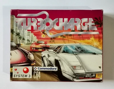 Commodore 64 Turbocharge game by System 3 - Tested Working - Image 1 of 4