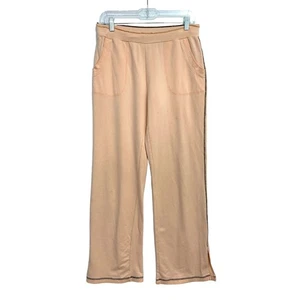 SANCT-U-WEAR Pantalone Yoga Donna Rosa Medio Pull Elastico Vita Abbigliamento Attivo - Foto 1 di 10