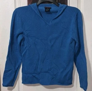 Tara Vanessa Vintage Blue V Neck Knit Long Sleeve Sweater Medium - Bild 1 von 4